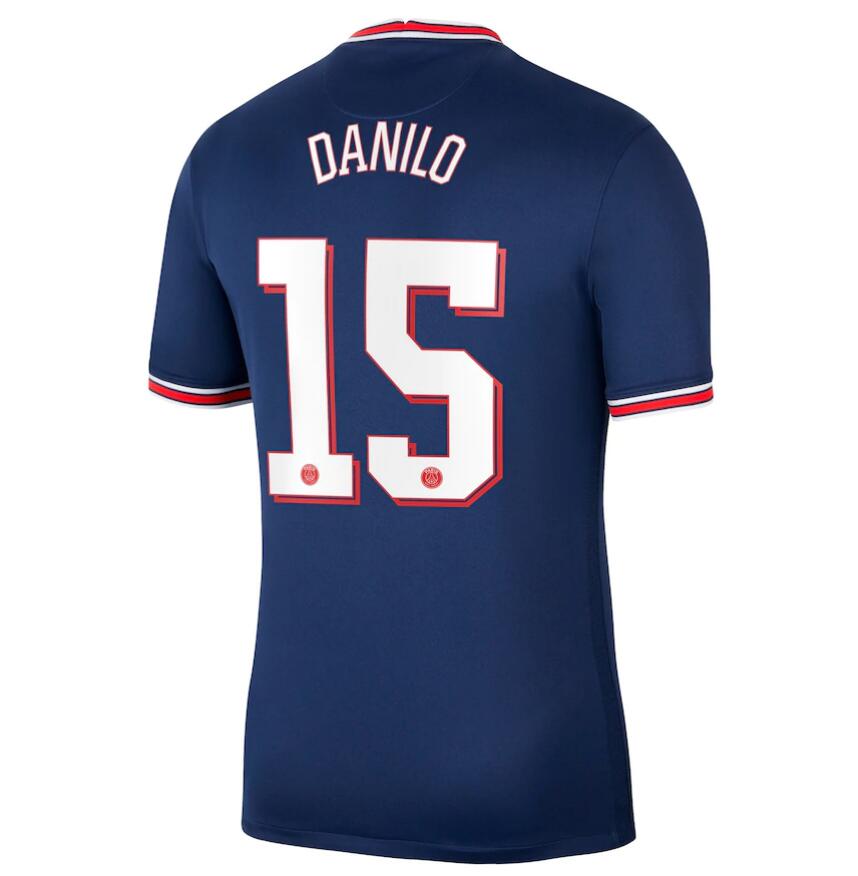 2021/22 Maillot PSG Domicile Cup Home Kit Soccer Jersey Danilo 15 printing